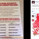 Duterte Cayetano Bank Secrecy Waiver