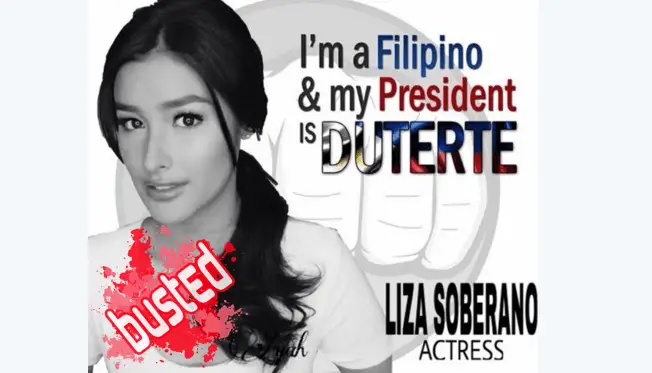 Liza Soberano Endorse Duterte - Busted