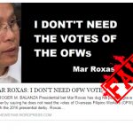 Mar Roxas on OFW Votes