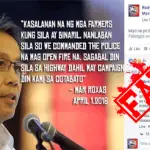 Roxas Kidapawan Statement Fake