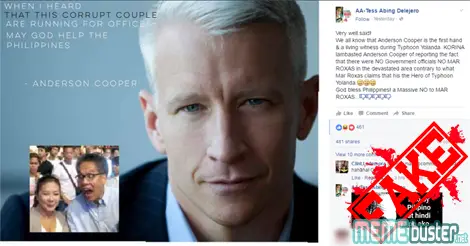 Anderson Cooper Denies Corrupt Comment