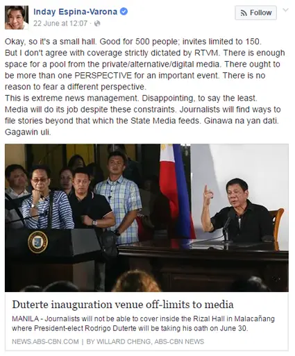 Duterte Inauguration