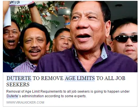Duterte age limit headline