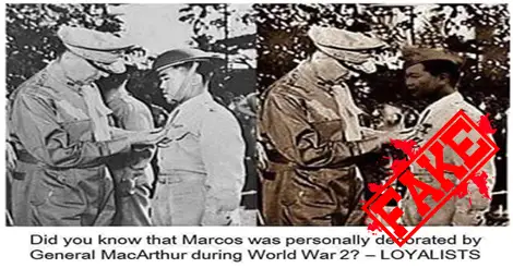 Marcos Personally Decorated by MacArthur