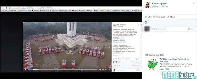 Citizens Posts on 911 Philippines Fire Truck Turnover