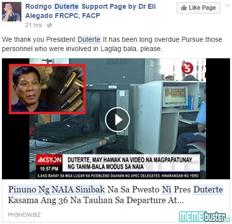 Duterte Fired NAIA Employees