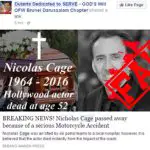 Nicolas Cage Death Hoax