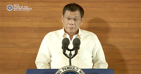 President Rodrigo Duterte First SONA