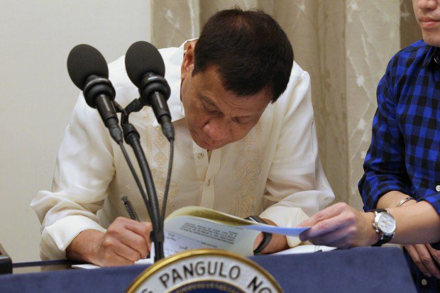 President Rodrigo Duterte signed EO for FOI