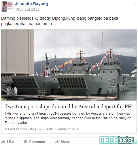 Transports Ships Donated by Australia