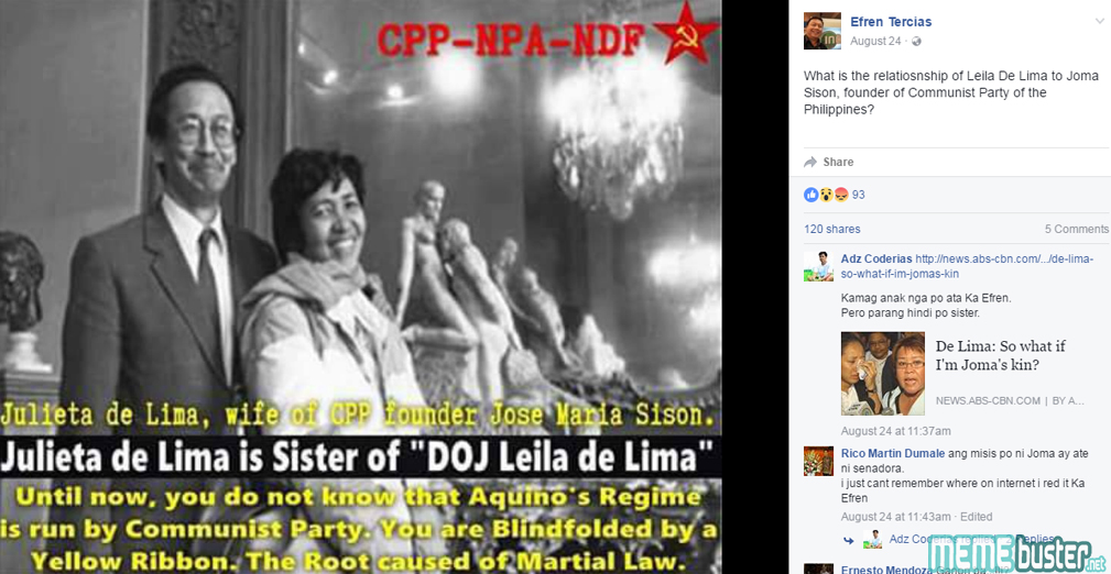 De Lima Related Sisons Wife 
