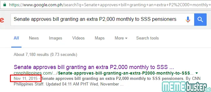 SSS Pension Hike search on google