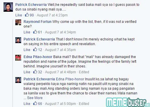 Comments on Fortun Dutertes Narco List