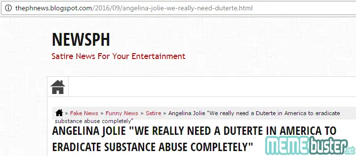 Angelina Jolie to Duterte