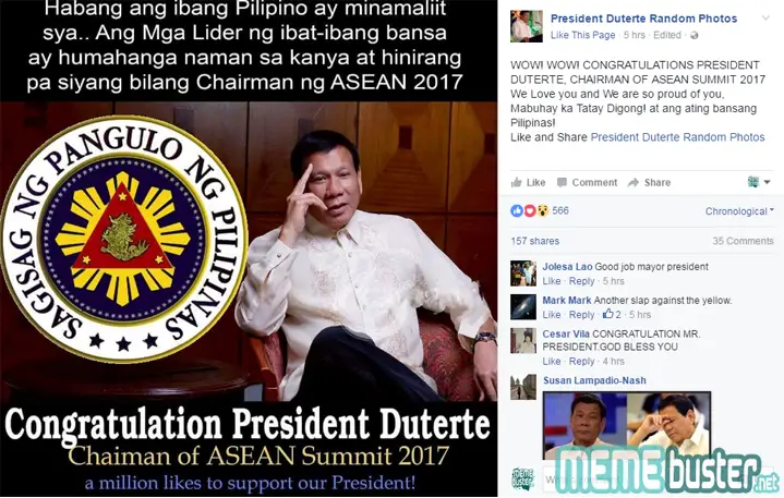 Duterte ASEAN Chair