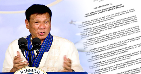 Duterte Signs State of National Emergency