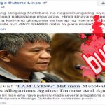 Matobato Apologized to Duterte