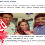 Pacquiao Support Dutertes Drug War