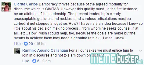 Comments on San Beda Dean to Duterte