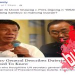 UN Secretary-General call Duterte