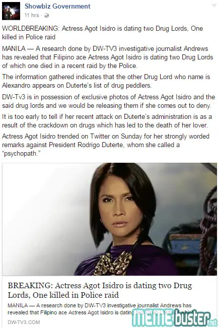 Agot Isidro Dating Drug Lords
