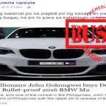 John Gokongwei Buying Duterte Bulletproof Car