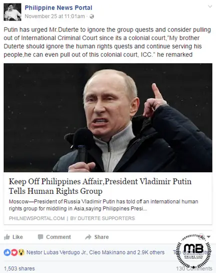 Putin Warn UN Human Rights