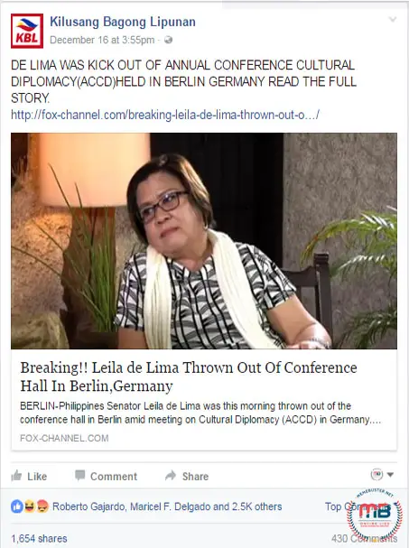 De Lima Thrown Berlin conference