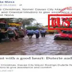 Duterte in Flooded Street After Typhoon