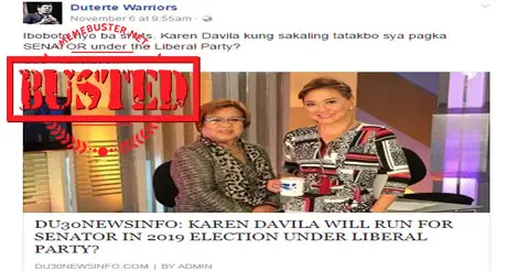 Busted: News of Karen Davila running for senator under LP is a TOTAL ...