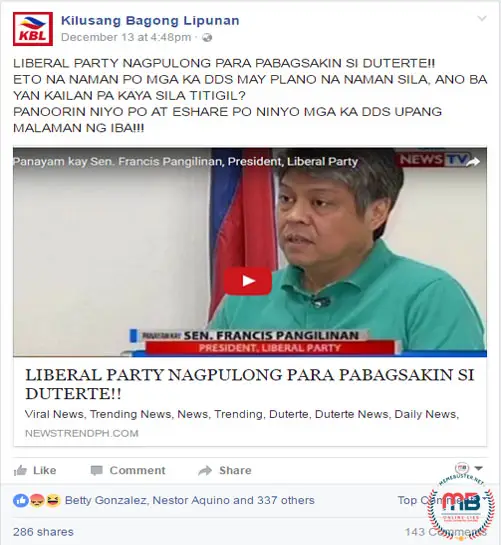  LP Plot Duterte Ouster