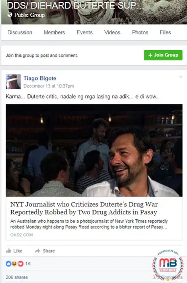 NY Times Journo Robbed by Addicts