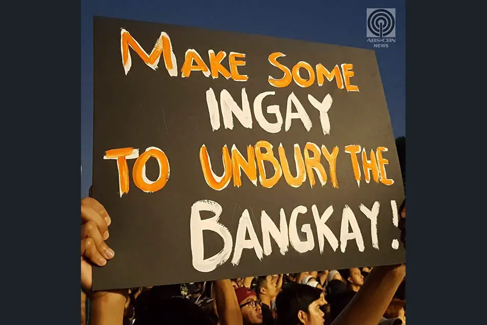 Placards During Marcos Burial Protests