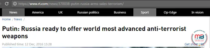 Russia Anti Terrorism Tool to PH