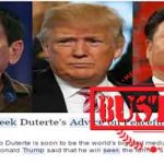 Trump Seeks Dutertes Advice