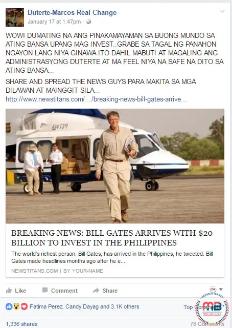  Bill Gates Investment Under Duterte