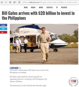 Bill Gates Investment Under Duterte