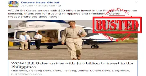 Bill Gates Investment Under Duterte
