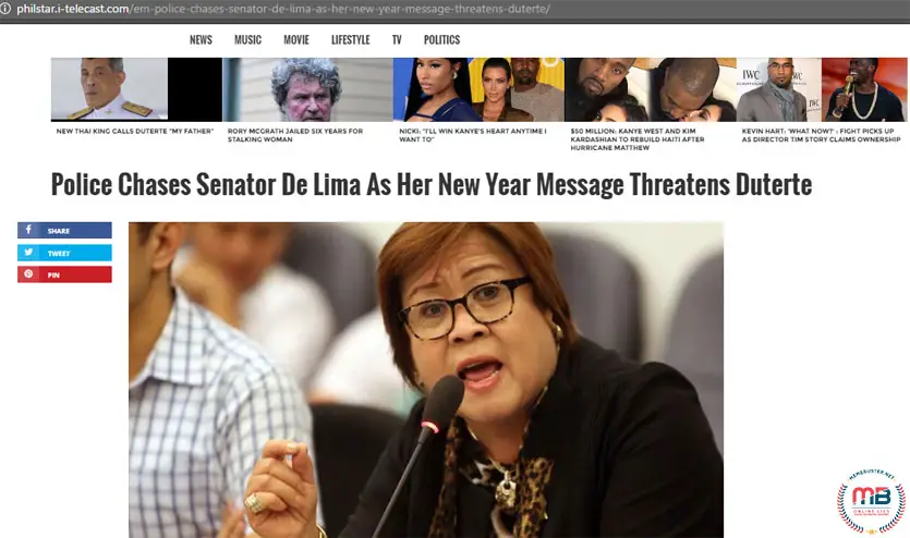 De Lima Chased by Police