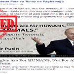 Putin Human Rights Are for Humans