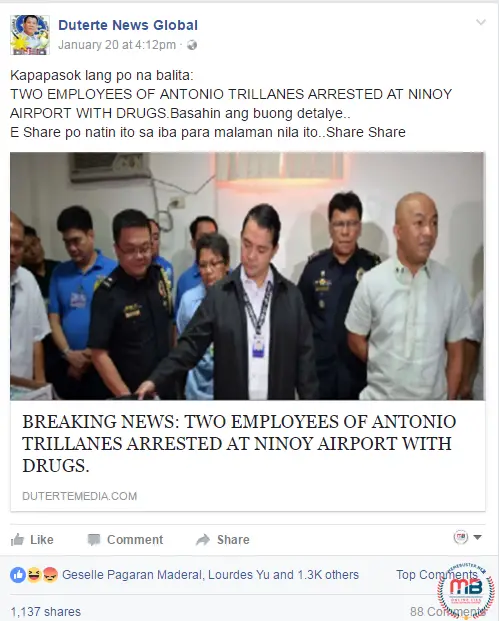 Trillanes Men Were Arrested
