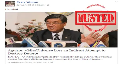 Aguirre Miss U Loss to Destroy Duterte