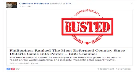 Carmen Pedrosa Shares Fake News