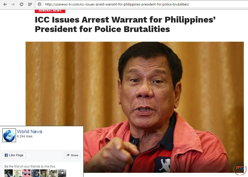 ICC Warrant of Arrest vs Duterte