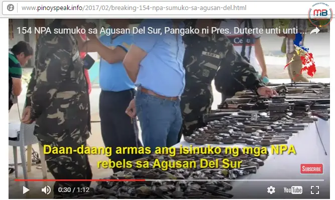 NPA Surrendered in Agusan del Sur