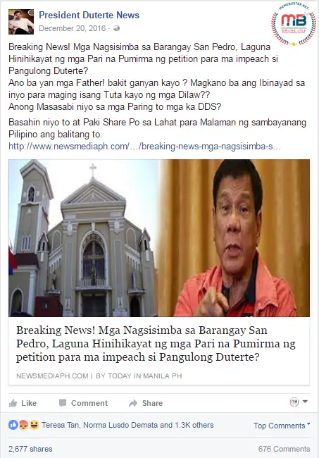 sign petition for Dutertes impeachment