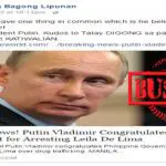 Putin congratulates Philippine government