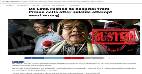 De Lima suicide attempt