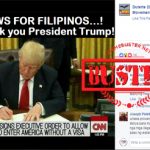 Trump EO Filipinos US without Visa