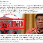 Petition for Dutertes impeachment